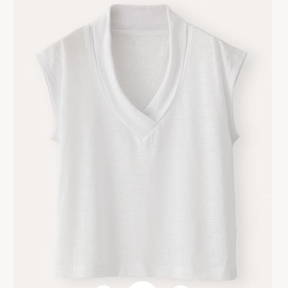 Fold-over v-neck top - Picture 3 of 5